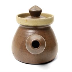 Collection of studio pottery, artists to include David Pritchard, Diana Worthy and others, in mottled brown glazes (10)