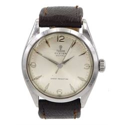 Tudor Oyster Royal  gentleman's stainless steel, manual wind golf presentation wristwatch, model No. 7934, Serial No. 384572, the back case engraved 'J.A. Maconald Bedford & Cty Pro Match Play Championship Final 1963' 