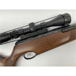 Air-Arms TX200 .22 underlever air rifle with Hawke telescopic sights, serial no.047630, L98.5cm overall