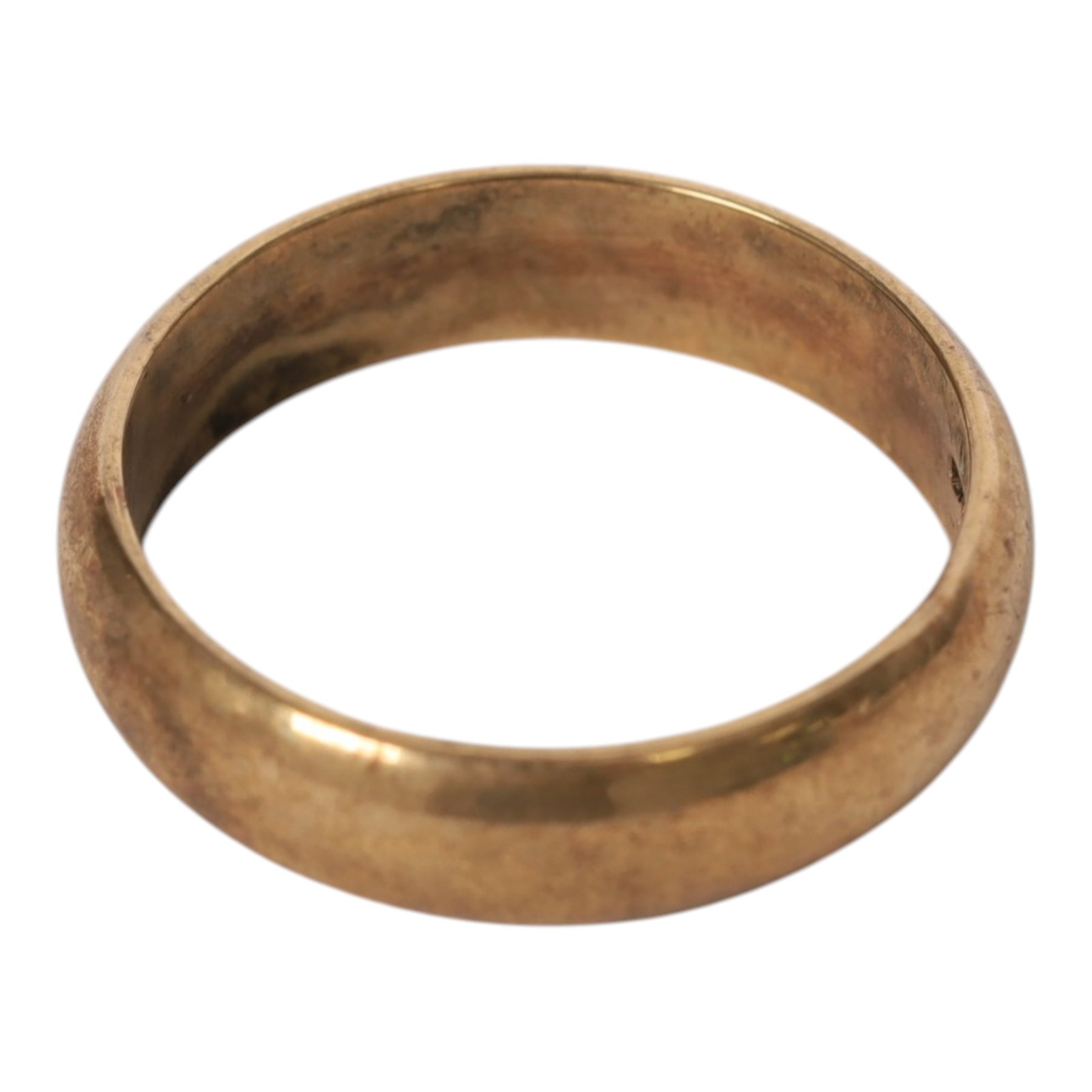 9ct gold wedding band, hallmarked 