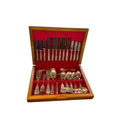 Three cased canteens of cutlery, including a set of fish knives 