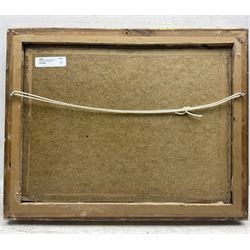 Philippe Pavy (French 1860-c1920): Two Gentlemen in Conversation, watercolour heightened with white signed and dated 1887, 17cm x 24cm