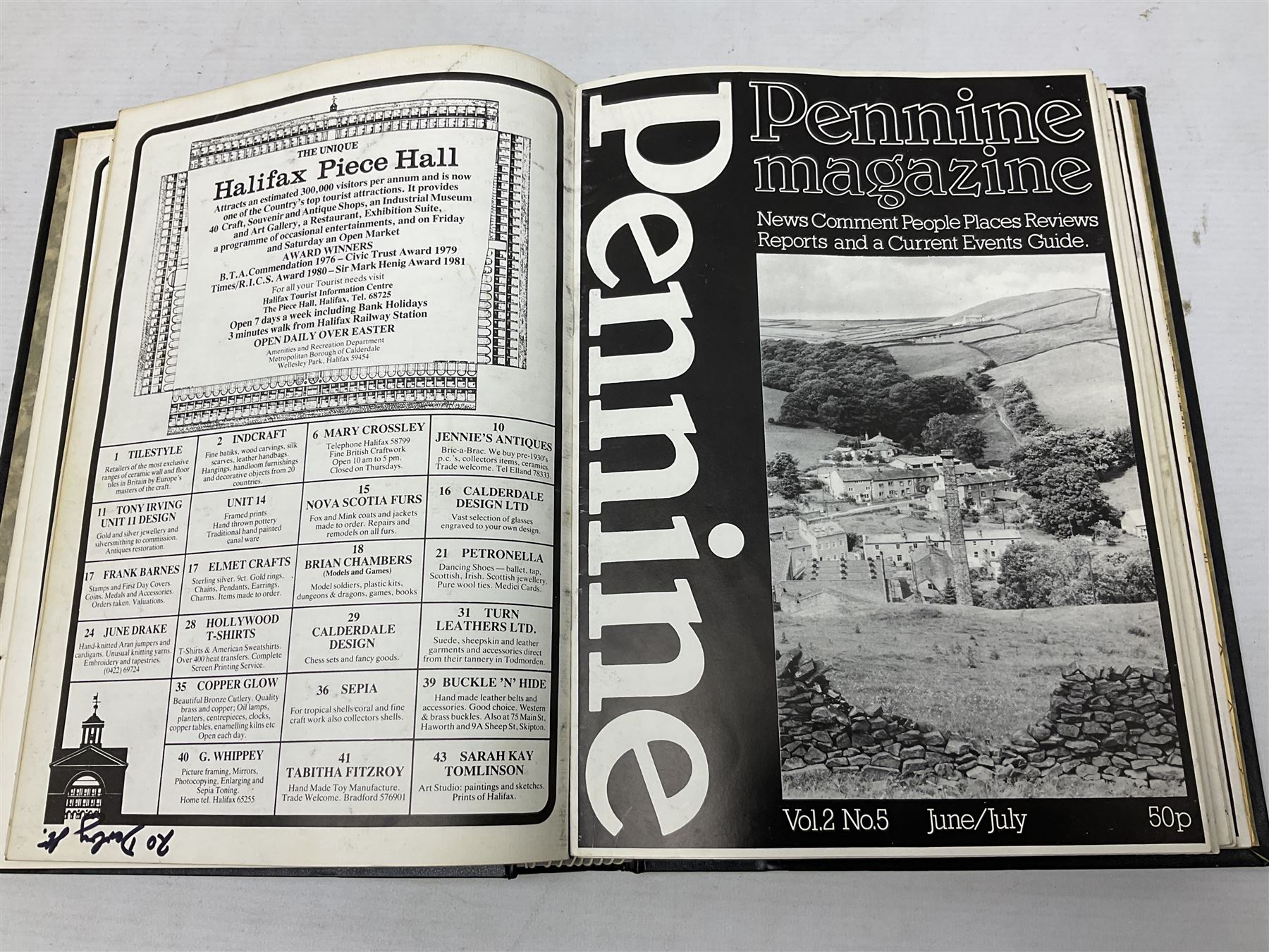 Eight books by David Bellamy on watercolour painting; and two bound volumes of Pennine Magazine 1981-84 (10)