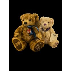 Two collectable bears, comprising Steiff Diamond Jubilee bear and Merrythought London 2012 Olympic bear, tallest H30cm