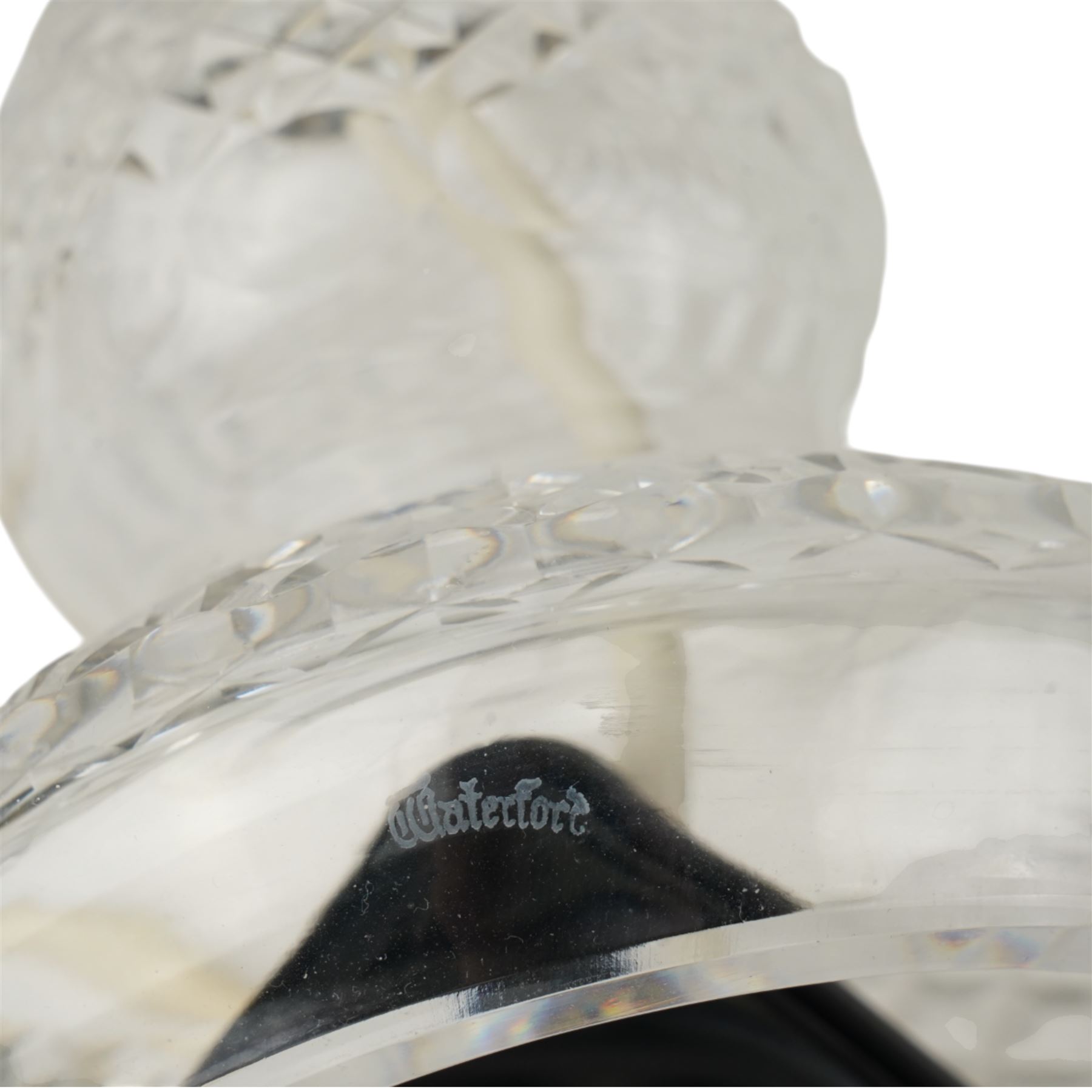Waterford Inishmore pattern glass table lamp H36cm