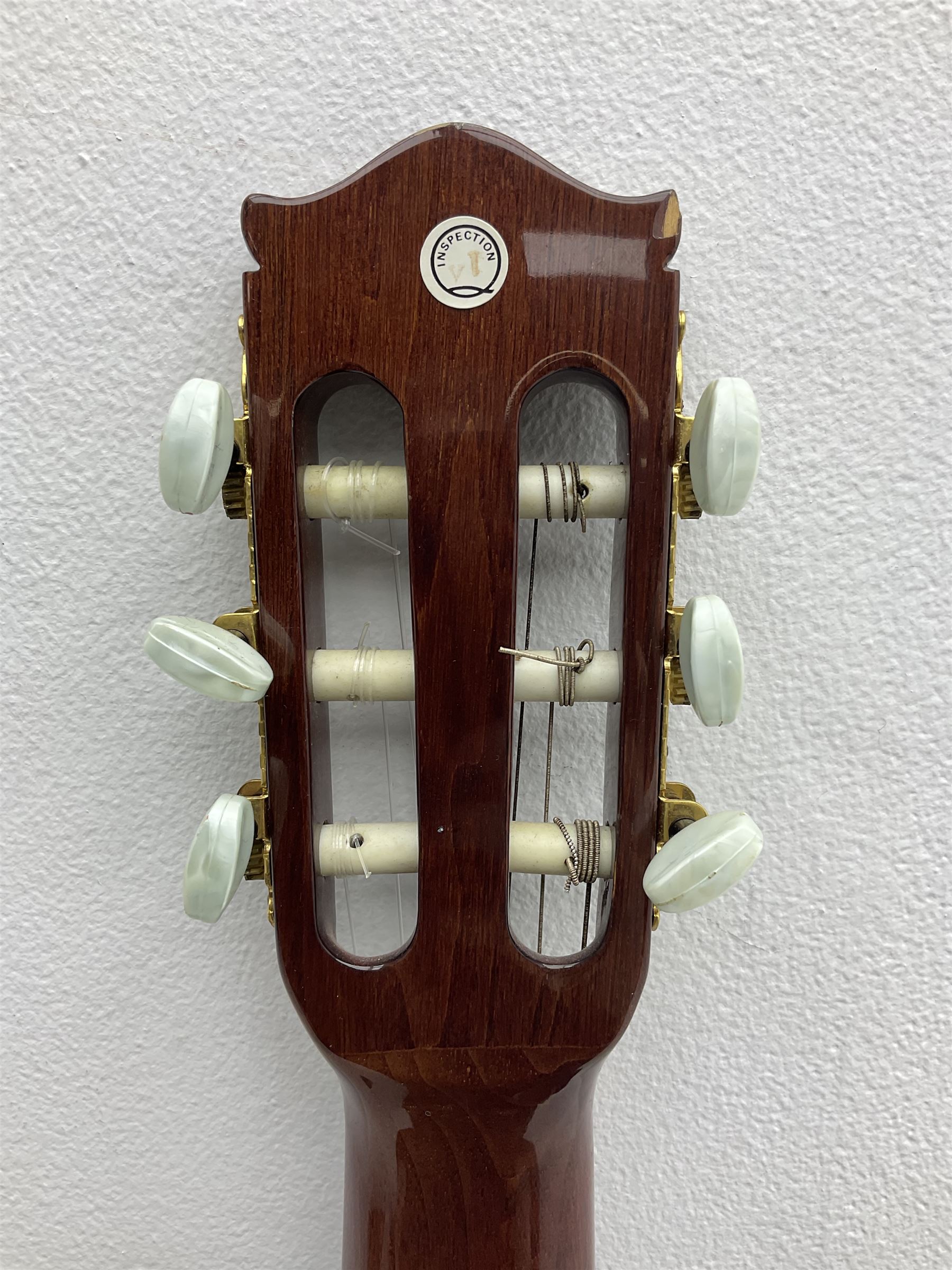 Nagoya Suzuki Model SC240 acoustic guitar with mahogany back and ribs and spruce top, bears label, L101cm; in soft carrying case