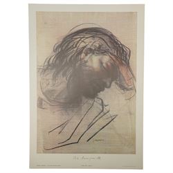 Pietro Annigoni OMRI (Italian 1910-1988): 'The Last Supper' and Preparatory Studies, set ten colour prints the first signed in pen, with original folder also signed 50cm x 35cm (10) (unframed)