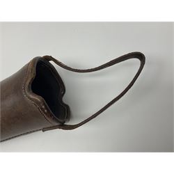 19th century telescopic hunting horn, the bell engraved 'The Beaufort', with makers mark Kohler & Son, makers, 61 Victoria Street, Westminster (from Covent garden) London, in a leather sheath, horn full extended L91cm 