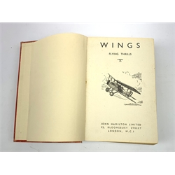 Whitehouse A.G.J.: Hell in the Heavens. The Adventures of an aerial gunner in the Royal Flying Corps. 1938. Dustjacket; and Wings Flying Thrills (2)