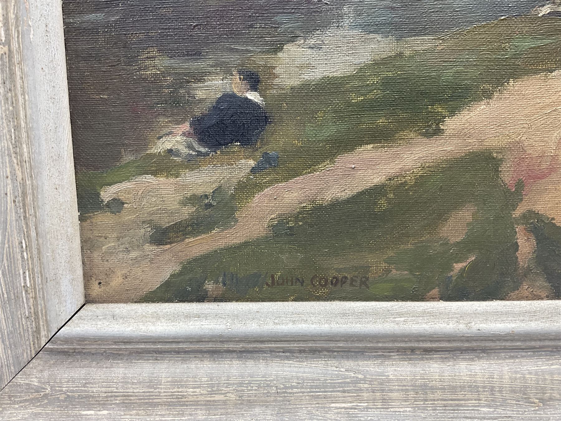 John Albert Cooper (British 1894-1943): 'Knaresborough', oil on canvas signed, later inscriptions verso 39cm x 29cm 
Provenance: exh. 'New Paintings by the East London Group', The Lefevre Galleries, London December 1932 No.110