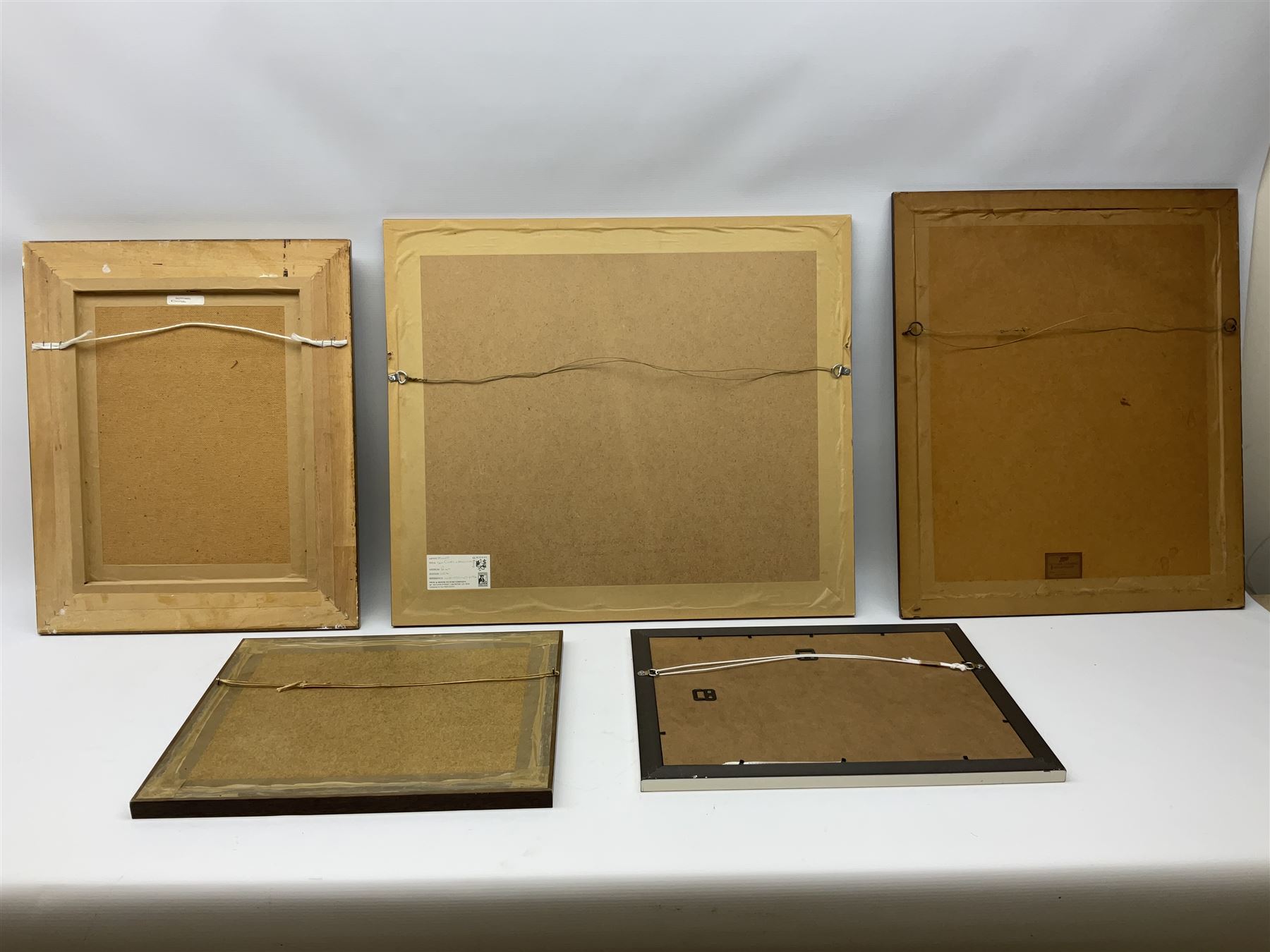 After Claude Monet (French 1840 - 1926): 'San Giorgio Maggiore', colour print; After Adolf Sehring (American 1930-): Summer Daydream, textured print; after John Trickett (British 1952-): Spaniel Puppy, colour print signed together with two needleworks (5)