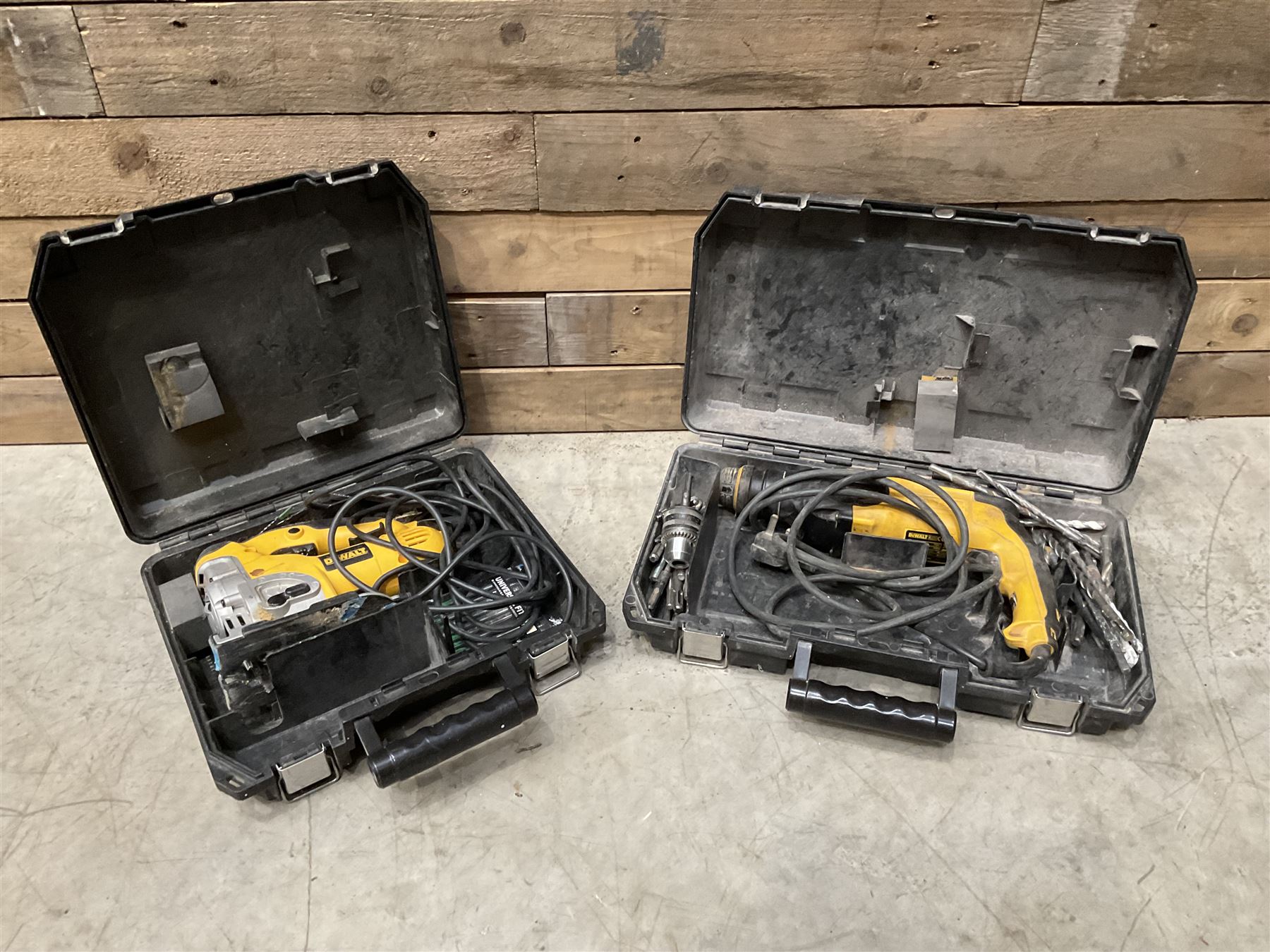 De-Walt jigsaw and a De-Walt SDS drill, cased (2)