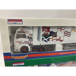 Corgi - three 'Hauliers of Renown' limited edition 1:50 scale heavy haulage vehicles comprising CC13803 Mercedes-Benz Actros Curtainside Robert Summers Transport Limited; and CC13406 MAN TGA XXL Box Trailer Saints Transport; all boxed (3)