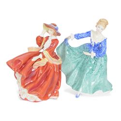 Fourteen Royal Doulton figures, including Deborah, Janette, Jessica, Top of the Hill etc 