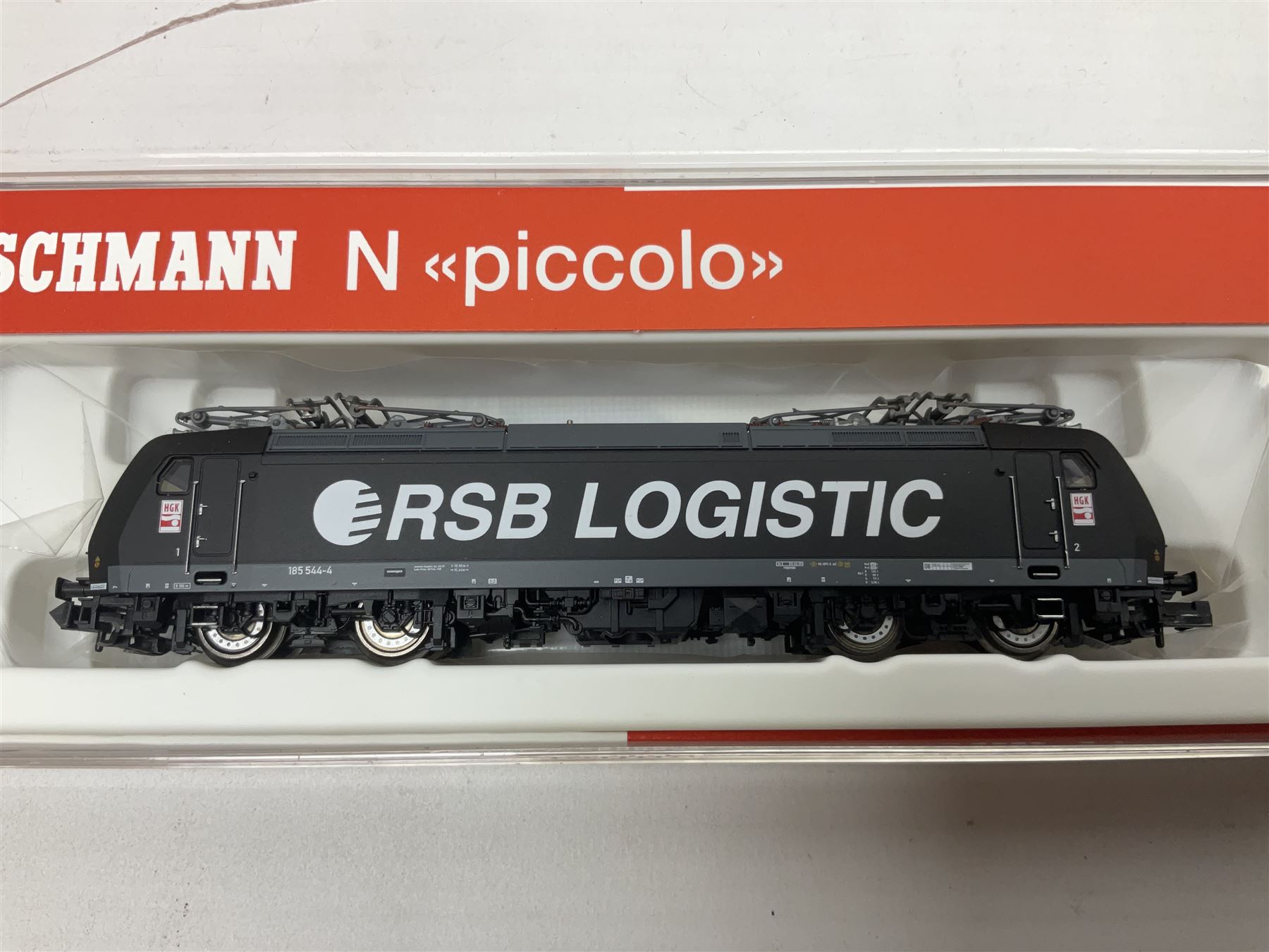 Fleischmann 'N' gauge - 'Piccolo' double pantograph locomotive No.967385 and another locomotive 'Alex'; both boxed (2)