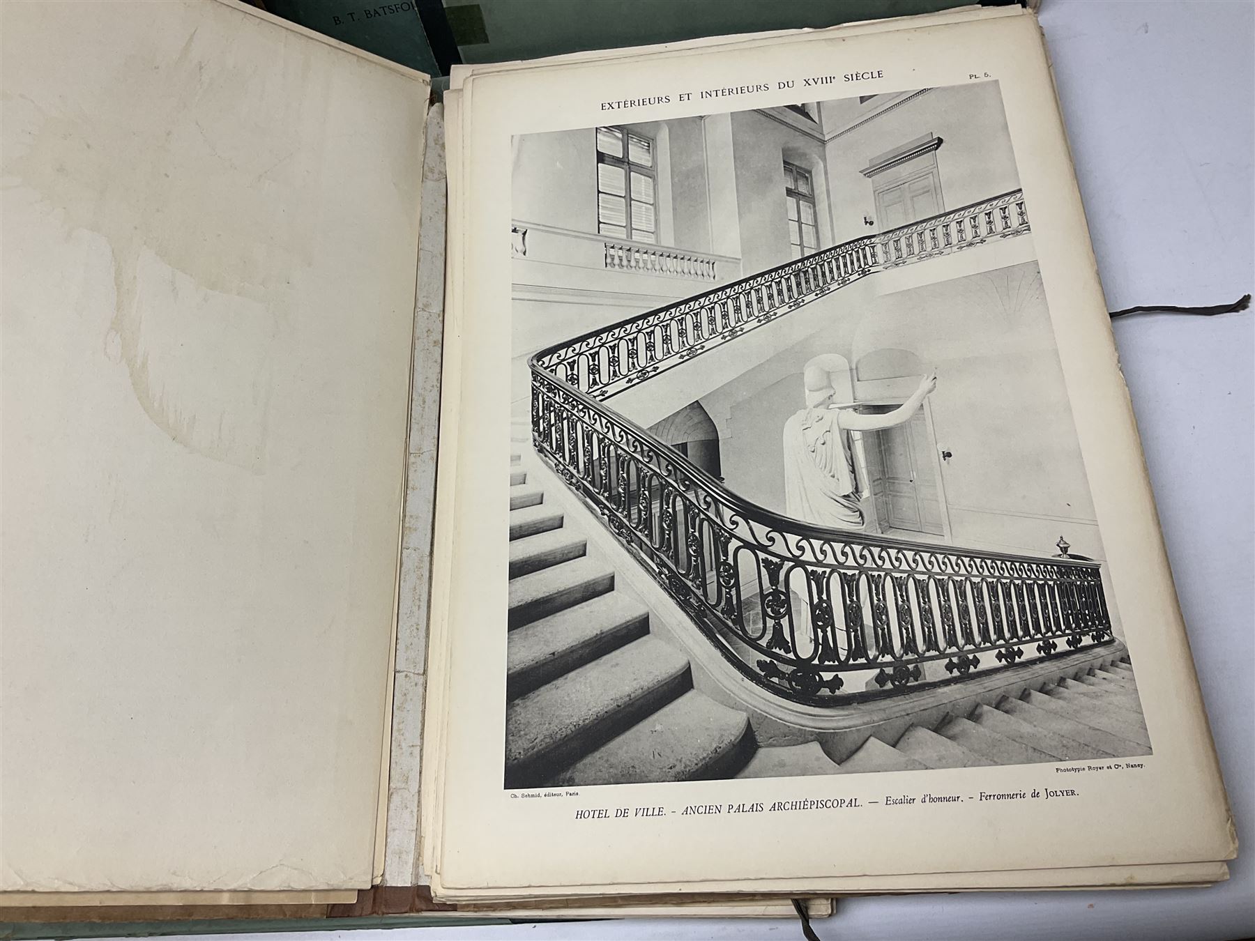Belcher & Macartney: 'Later Renaissance Architecture in England', london Batsford, in six parts of loose folio form including plates and photographs, Twelve volumes of The Wren Society architectural books, and other architectural books and folios  