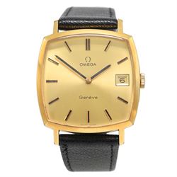 Omega gentleman's gold-plated and stainless steel manual wind wristwatch, Ref. 132.0052, C...