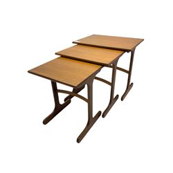 G-Plan - nest of three teak tables 