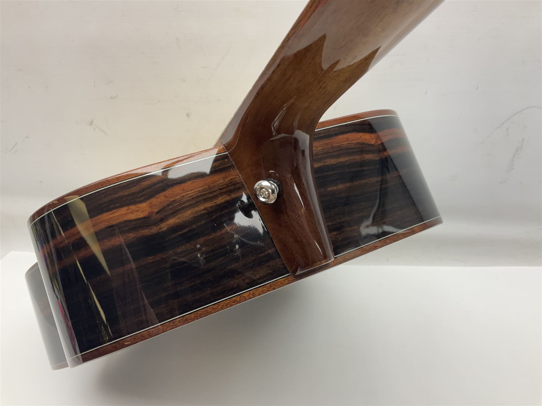 Tanglewood Dreadnought spruce and java wood acoustic guitar the three-piece back with mango spalted wood insert; in Faith hard carrying case; serial no.201147017 L103cm