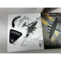 Nineteen Atlas Editions die-cast models of aircraft; to include Douglas Dakota C-47, Forke Wulf, Handley Page Halifax, De Havilland DH-98 Mosquito Mk.IV, etc and two others similar by IXO Models; all boxed (21)

