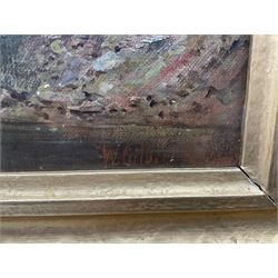 William Gilbert Foster (Staithes Group 1855-1906): River Landscape with Stone Bridge, oil on canvas signed 34cm x 54cm