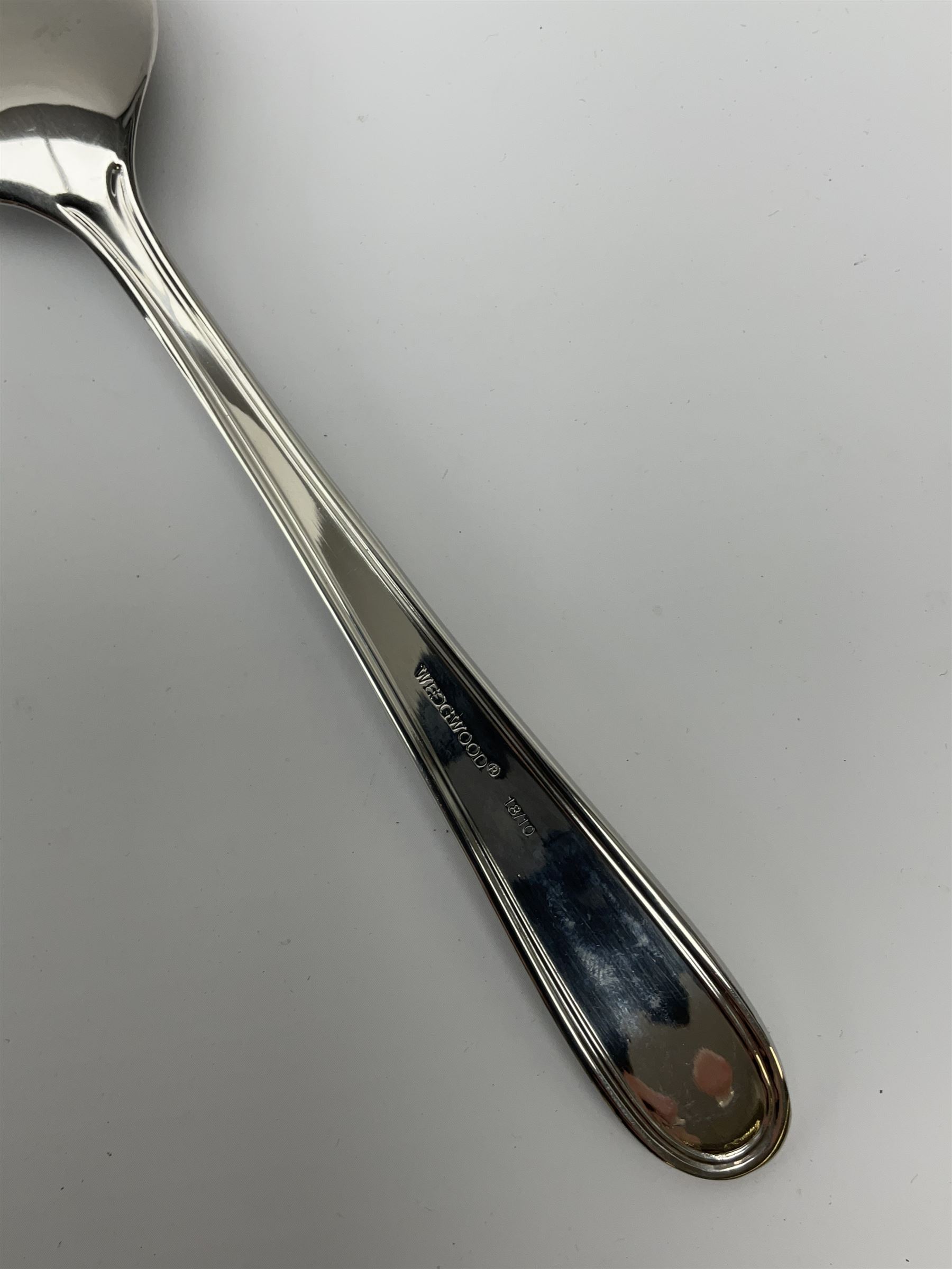 Wedgwood cutlery service, for sixteen with the exception of fifteen dinner knifes, twenty two small forks, and seventeen dessert spoons. 