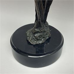Rachel Talbot (British 1980-), Water Meadow Merriment, limited edition bronze sculpture, modelled as a hare in boating attire, upon a polished marble base, H37cm