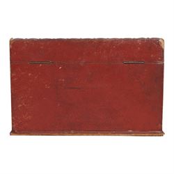 Victorian silver mounted leather stationary box, embossed with floral and scrolling decoration and engraved family crest to centre, hallmarked William Comyns & Sons, London 1877, H19cm, W29cm
