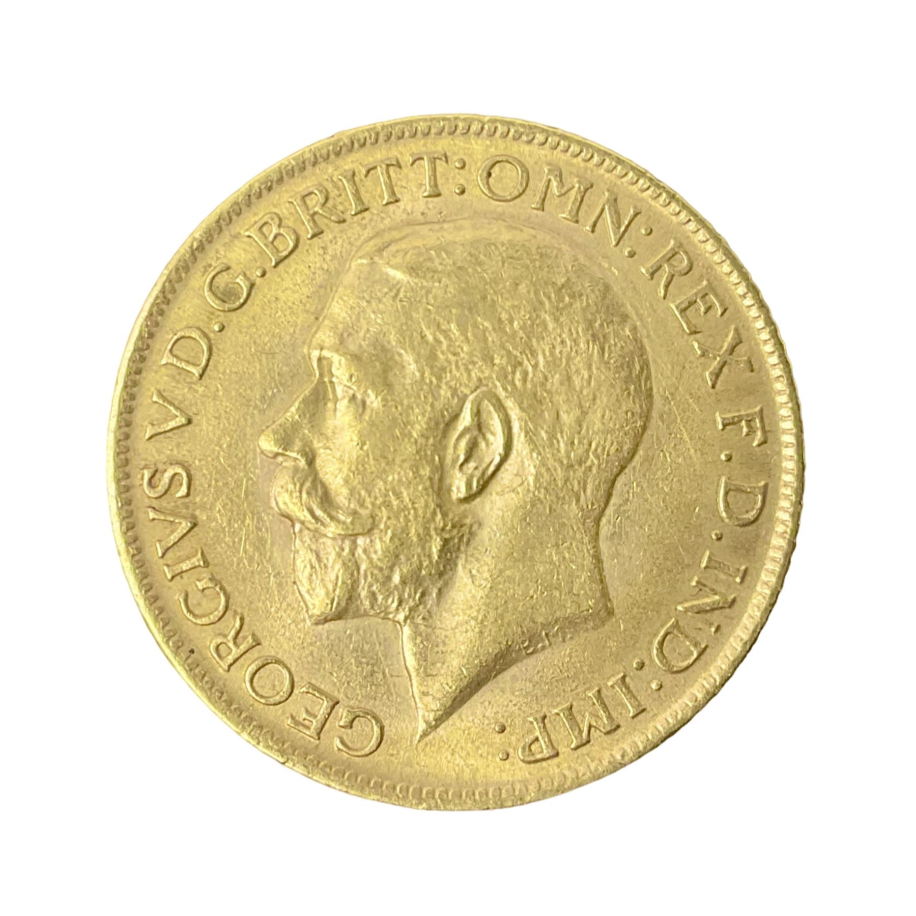 King George V 1912 gold full sovereign coin