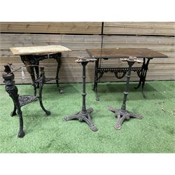 Britannia cast iron pub table, an ornate