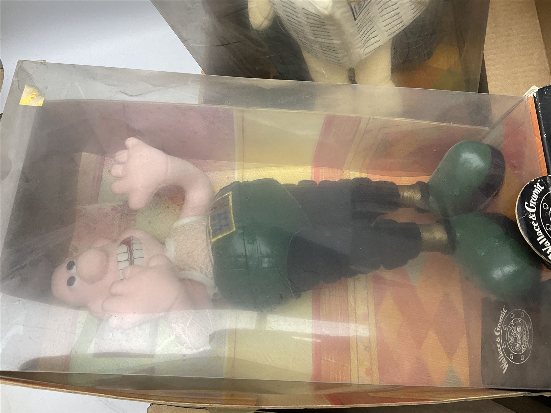 Large collection of Wallace & Gromit collectables, including four Born to Play  figures, clocks, composite figures, etc, in four boxes   