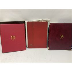 Great British stamps including Queen Elizabeth II mostly commemorative mint decimal issues with 1st class, miniature sheets etc, pre-decimal issues and other QEII stamps with mint and used, housed in four ring binder folders and loose