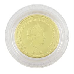 Queen Elizabeth II miniature 9ct gold half crown coin, commemorating the Diamond Jubilee of Queen Elizabeth II in 2012, produced by the London Mint Office