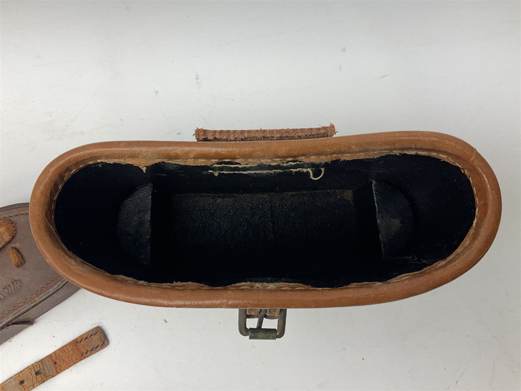 WW2 Air Ministry pair of 6x binoculars by Watson-Baker Co. Ltd, model no. G.E./293, dated 1943, serial no.8568, in similarly marked calf leather carrying case