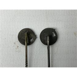 Nine WW2 German lapel pins including five Infantry Assault, Tank Assault etc 