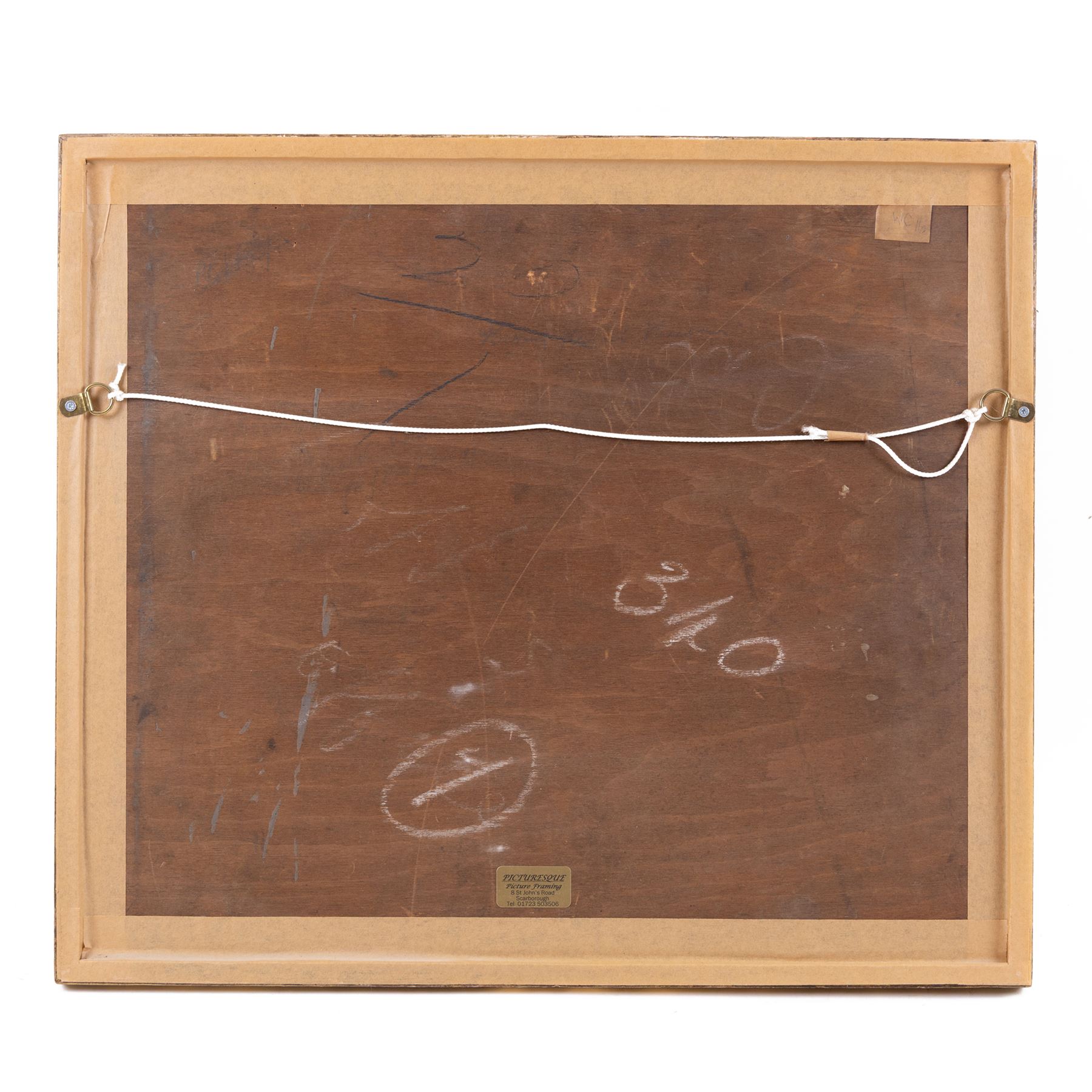 Nelson Ethelred Dawson (British 1859-1941): Sandside Scarborough and the Golden Ball with the Herring Fleet in the Harbour, watercolour signed 21cm x 27cm