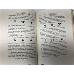 Collection  of 'the Flowers of Sheakspeare' bound in a book, approximately twenty nine studies in watercolour, each work detailing the act the flower is mentioned, together with the tapestry book by Candee. 