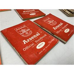 Arsenal F.C. - eighteen Official Handbooks for 1947/48, 1949/50, complete run 1951/52 - 1963/64, 1969/70 & 1973/74 (18)