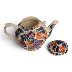 Emma Bridgewater gallon teapot, in Pansies pattern, H21cm