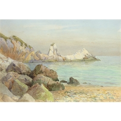  Coastal scenes, pair watercolours signed by Albert Stevens (fl.1872-1902) 24cm x 33cm (2)  