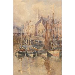 Mary McCrossan (British 1865-1934): 'Whitby', watercolour signed, partial original title l...