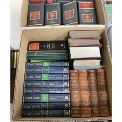 Large collection of law books, to include Halsbury’s Statutes, Atkin’s Court Forms, Current Law Year Books etc, in seventeen boxes