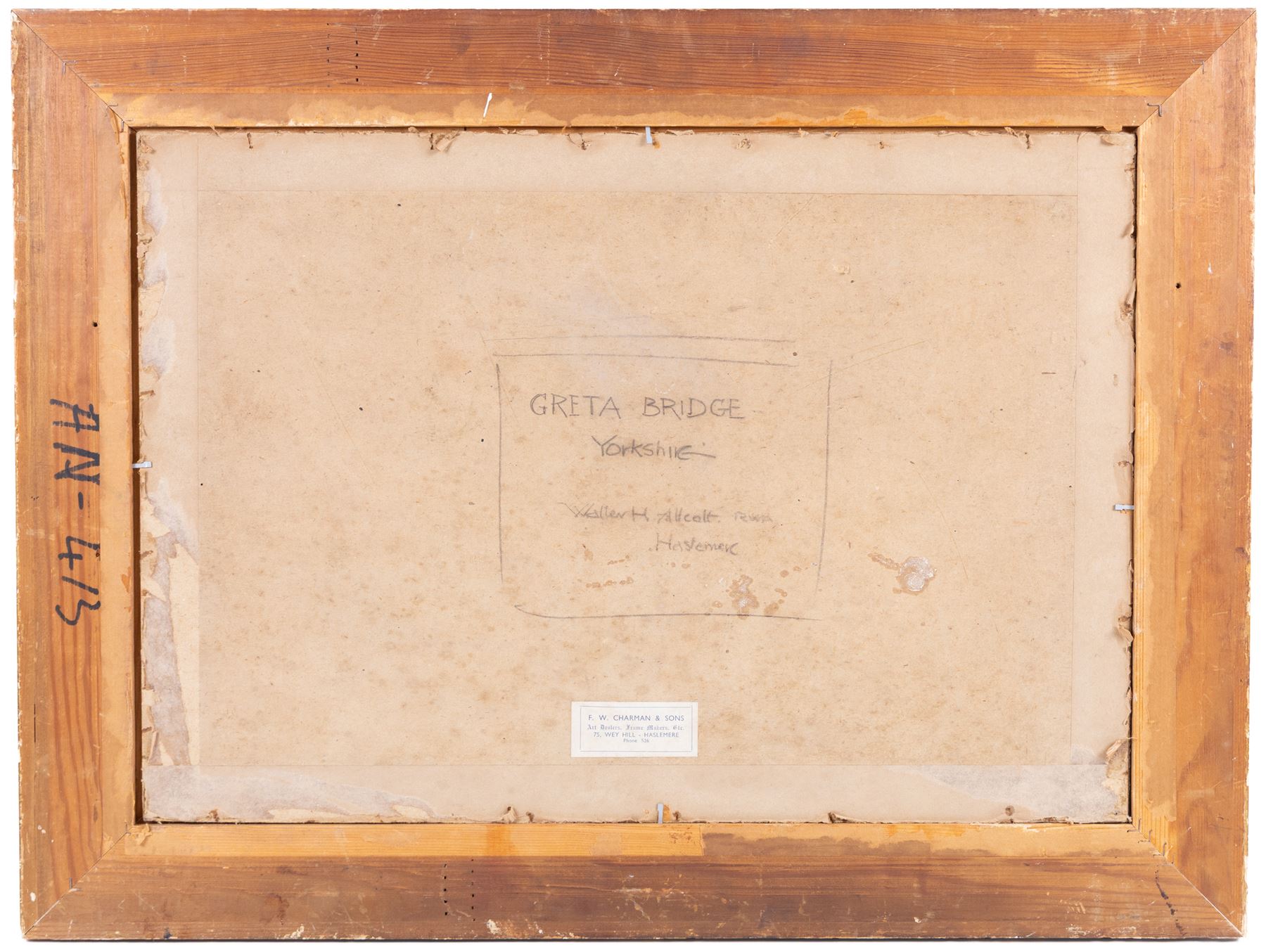 Walter Herbert Allcott (British 1889-1951): 'Greta Bridge - Yorkshire', oil on canvas, signed and titled verso 37cm x 54cm 