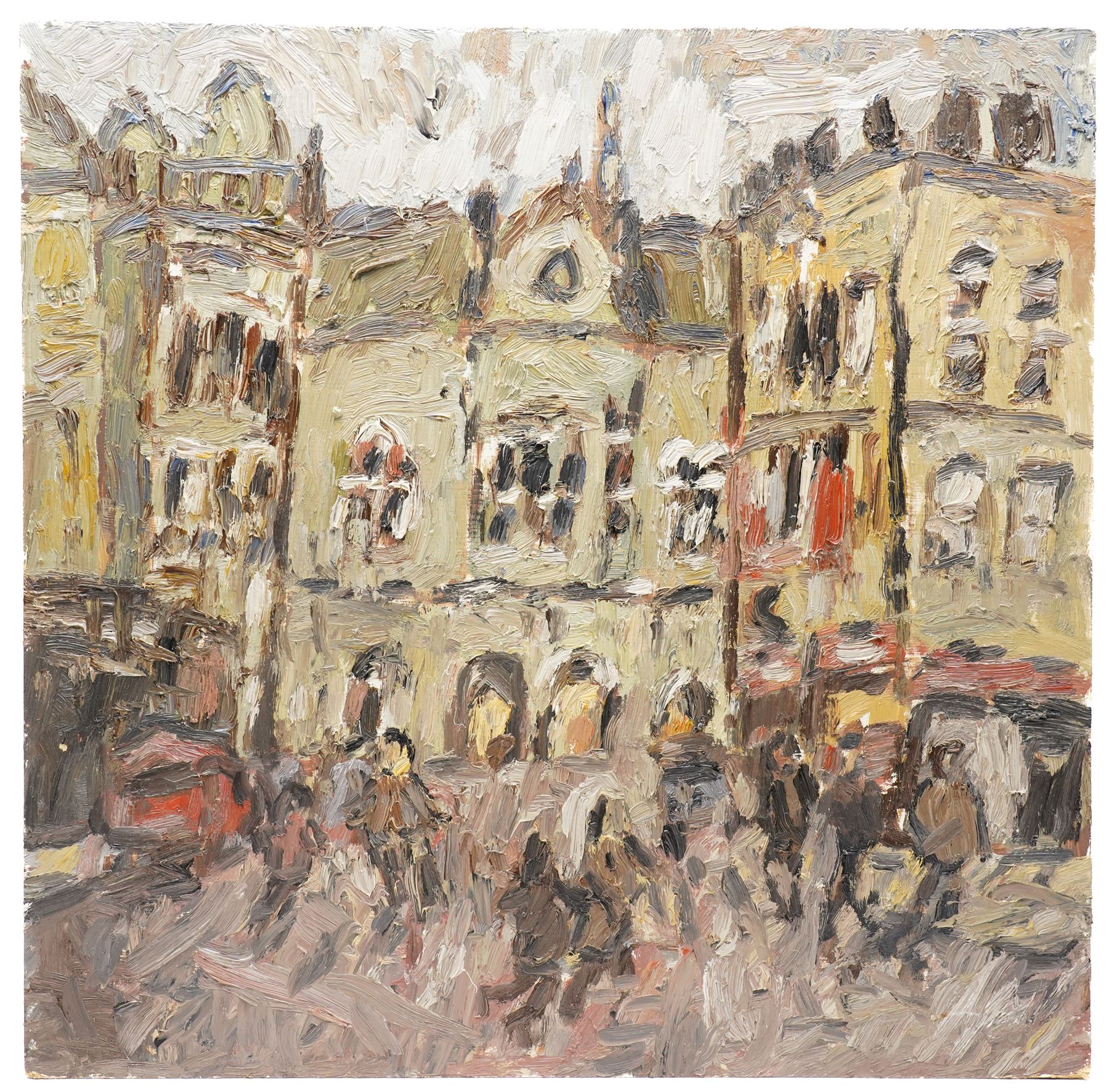 Barry De More (Yorkshire 1948-2023): 'Halifax Post Office', oil on board, signed titled verso 60cm x 61cm (unframed)
Provenance: consigned by the artist's widow
