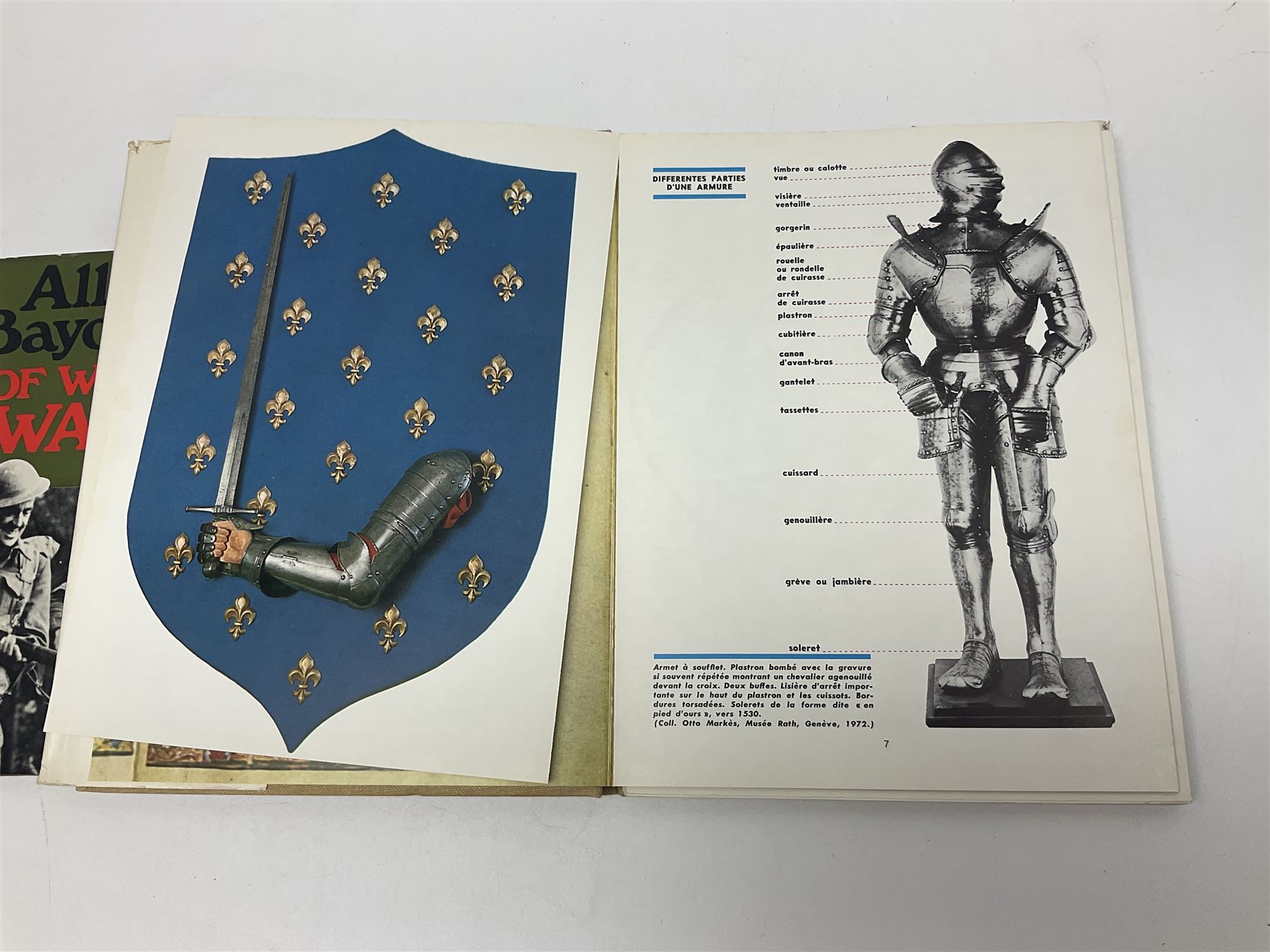 Five reference books on swords and bayonets comprising Skennerton & Richardson: British & Commonwealth Bayonets; Paul Keisling: Bayonets of the World; Leslie Southwick: The Price Guide to Antique Edged Weapons; J. Anthony Carter: Allied Bayonets of World War Two; and Les Armes Blanche (5)