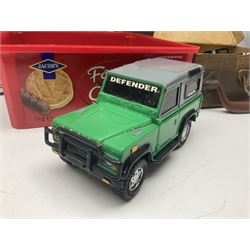 Boxed Bburago Jaguar XK 120 Roaster and Mercedes Benz SSK, together with other die-cast and model cars etc