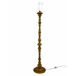 Classical gilt wood standard lamp