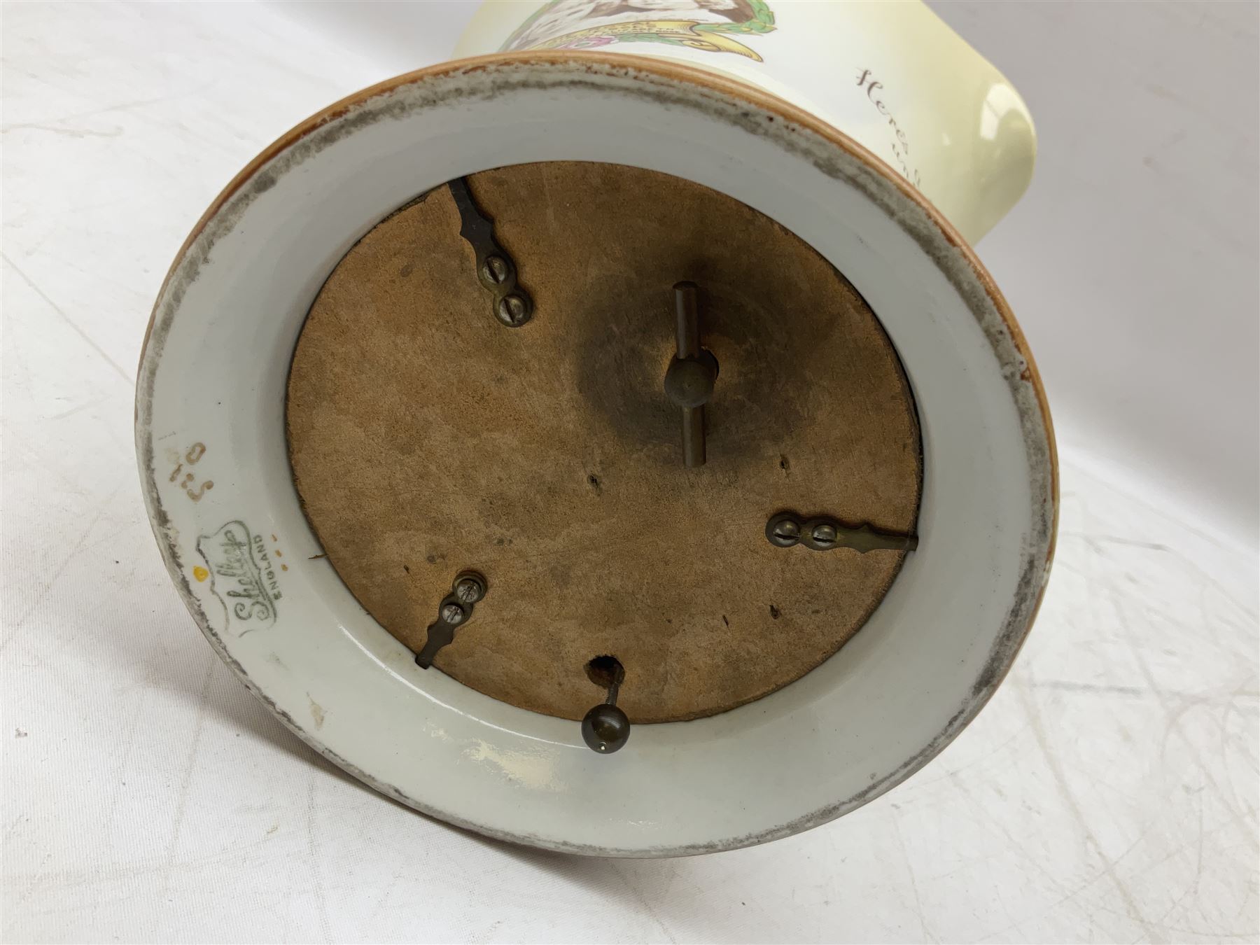 Shelley musical pottery jug commemorating the 1937 Coronation of King George VI, with printed mark beneath, H20cm