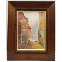 Edward Nevil (British fl.1880-1900): 'Tin Ghaut' Whitby, watercolour signed and titled 37cm x 26cm