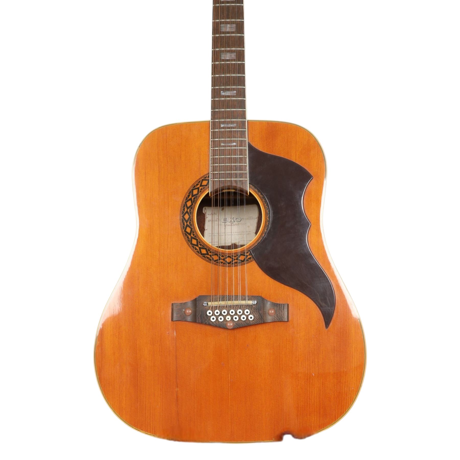 1960s/70s Eko Ranger twelve-string acoustic guitar, L108cm